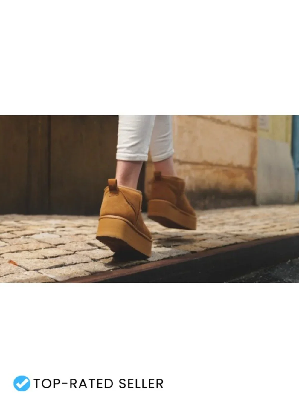 Women's Platform Snow Boots Suede Faux Fur Lining Memory Foam Comfort Winter